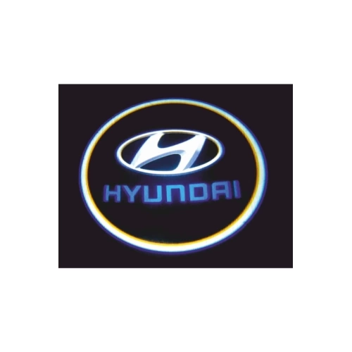 Hyundai Kapı Altı Led Logo - Hyundai Hayalet Logo Mesafe Sensörlü - Yeni Nesil , Pilli , Yapıştırmalı Kapı Logo