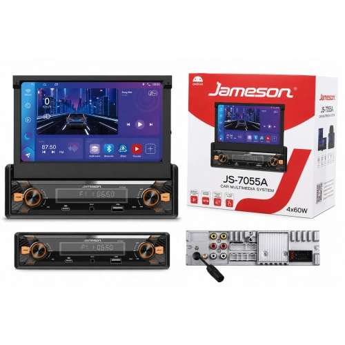 Jameson Android İndash Teyp – Jameson JS-7055A Android İndash Kızaklı Ekranlı Teyp – Park Kameralı