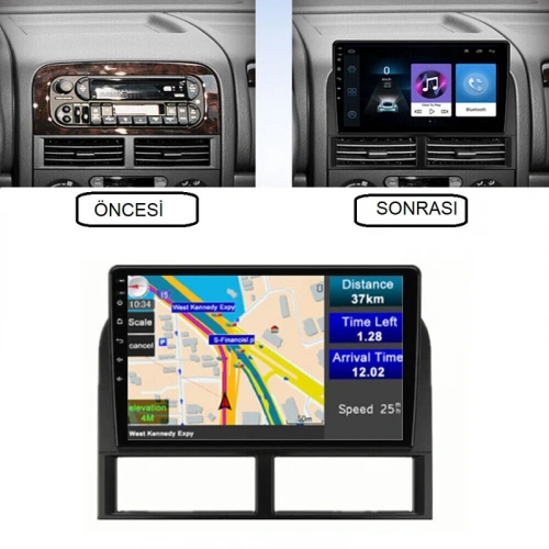 JEEP Grand Cherokee Android Teyp – JEEP Grand Cherokee ( 1999 - 2005 ) Oem Android Multimedya – JEEP Grand Cherokee Android Double Teyp