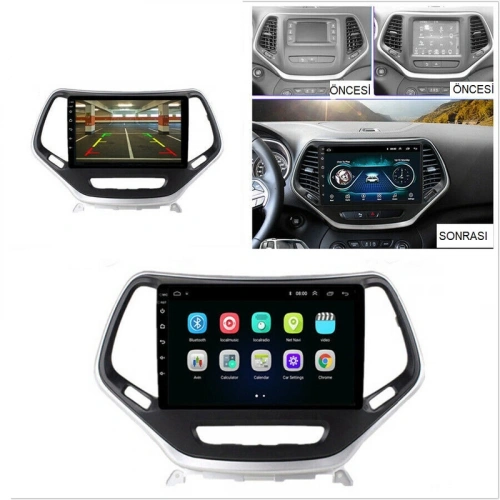 JEEP Grand Cherokee Android Teyp – JEEP Grand Cherokee ( 2014 - 2017 ) Oem Android Multimedya – JEEP Grand Cherokee Android Double Teyp