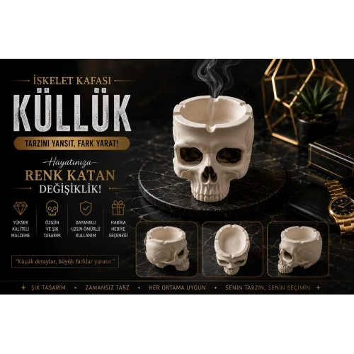 Kafatası Küllük , İskelet Kafatası Küllük , Kurukafa Küllük