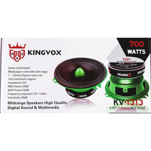 Kingvox 13cm Midrange - 700w Kurşun Göbek , Kingvox KV-1313 Midrange Hoparlör 13cm
