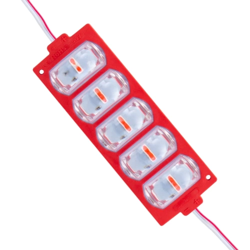 Kırmızı Modül Led - 12V 4W Kırmızı Parmak Led - 180 Derece 280LM Profesyonel Modül Led - 1 Adet