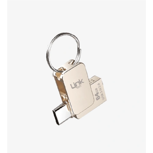Linktech 64GB USB Bellek - Linktech T664 Metal OTG USB3.1 64 GB Flash Bellek - OTG Usb Bellek