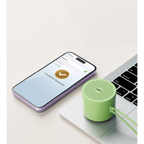 Linktech Ekstra Bass Bluetooth Hoparlör - Yeşil - Linktech BM6 Mini Taşınabilir Kablosuz Hoparlör