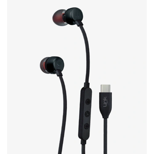 Linktech Ekstra Bass Kablolu Kulaklık , Linktech H74 Siyah Type-C Mikrofonlu Metal Kablolu Kulak İçi Kulaklık , Premium Type-C Kablolu Kulaklık