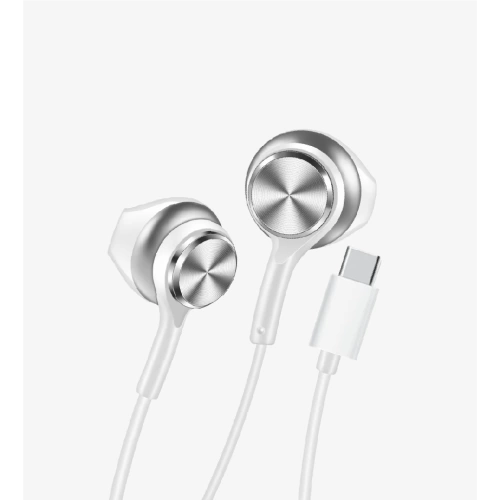 Linktech Ekstra Bass Kablolu Kulaklık , Linktech H75 Beyaz Type-C Mikrofonlu Metal Kablolu Kulaklık , Premium Type-C Kablolu Kulaklık