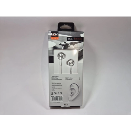 Linktech Ekstra Bass Kablolu Kulaklık , Linktech H75 Beyaz Type-C Mikrofonlu Metal Kablolu Kulaklık , Premium Type-C Kablolu Kulaklık