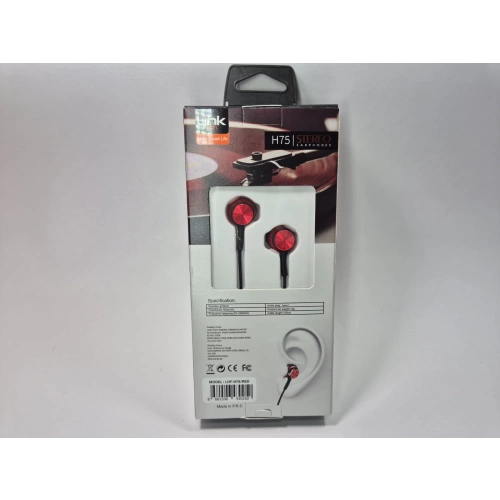 Linktech Ekstra Bass Kablolu Kulaklık , Linktech H75 Kırmızı Type-C Mikrofonlu Metal Kablolu Kulaklık , Premium Type-C Kablolu Kulaklık