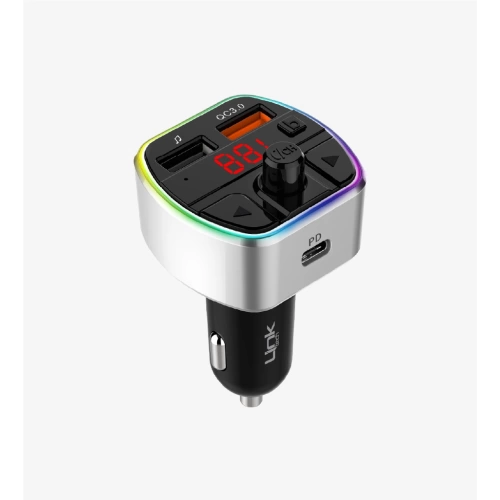 Linktech FM Transmitter - Premium  38W Üç Girişli 5.0 Bluetooth FM Transmitter - Çakmaklıktan Müzik Dinleme