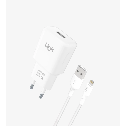 Linktech Lightning Şarj Aleti - iPhone Telefon Şarj Aleti - 10W Lightning Kablolu iPhone Şarj Cihazı