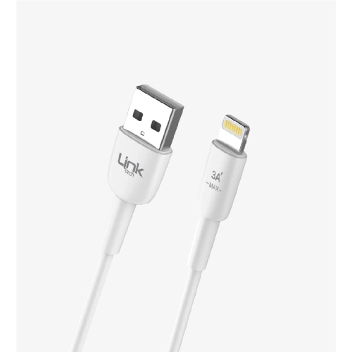 Linktech Lightning Şarj Kablosu 100cm - Yeni Nesil iPhone 3A USB-A Lightning USB Şarj Kablosu