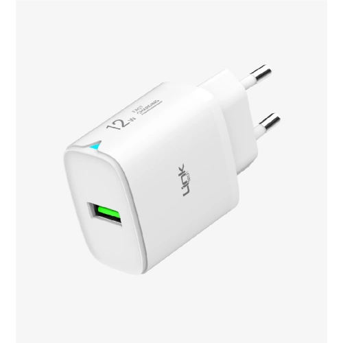Linktech Micro USB Şarj Aleti - Beyaz - Telefon Hızlı Şarj Aleti - 12W Micro USB Kablolu Şarj Cihazı