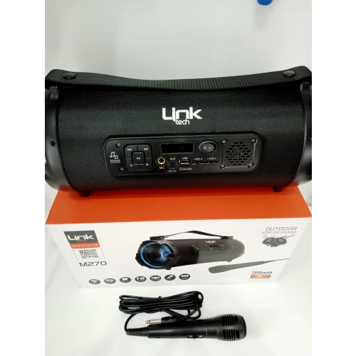 Linktech Mikrofonlu Bluetooth Hoparlör - M270 Outdoor Mikrofonlu Kablosuz Wireless Hoparlör