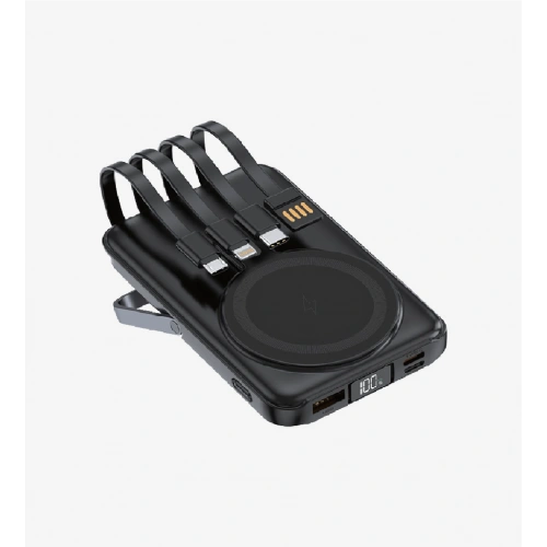 Linktech Powerbank WF27 - 10.000 Mah Çoklu Kablolu ve Kablosuz Hızlı Şarjlı Powerbank - Kaliteli Taşınabilir Şarj Aleti