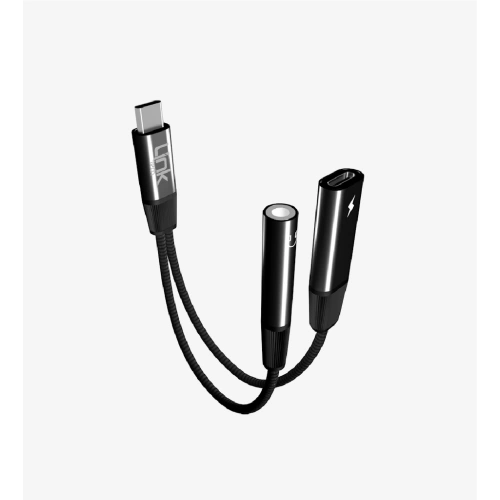 Linktech Type C to Type-C ve Aux Dönüştürücü - Linktech A202 Type C Girişi Aux ve Type C Dönüştürücü