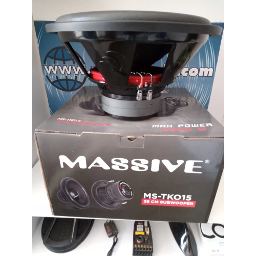 Massive 38cm Bass - Çift Bobin 2500w 1000RMS 4 + 4 Ohm Subwoofer