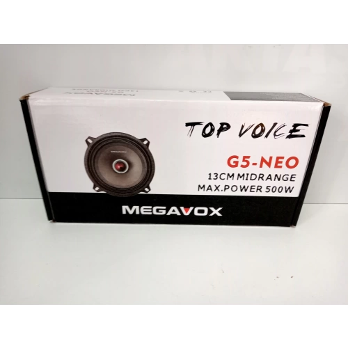 Megavox 13cm Neo Midrange - 500w 100RMS - Neo Mıknatıs - Kurşun Göbek