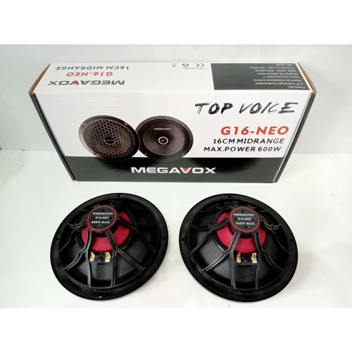 Megavox 16cm Neo Midrange - 600w 100RMS - Demir Kapak - Kurşun Göbek