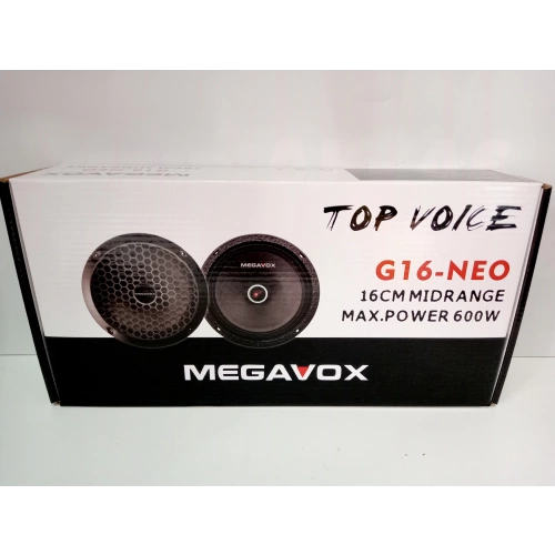 Megavox 16cm Neo Midrange - 600w 100RMS - Demir Kapak - Kurşun Göbek