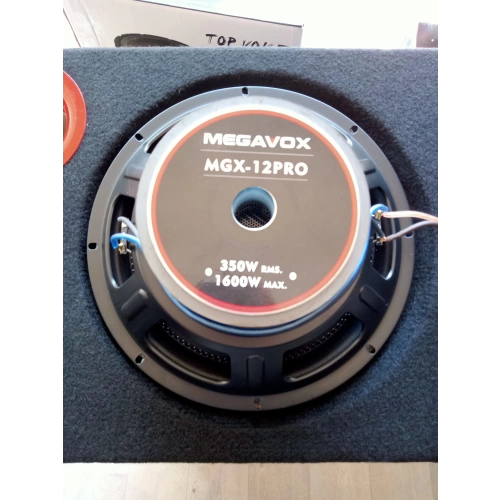 Megavox 30cm Kabinli Bass - Çift Bobin 1600w 350RMS Subwoofer 30cm 4 + 4 Ohm