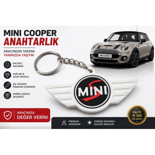 Mini Cooper Anahtarlık , Mini Cooper Araç Anahtarlık - Mini S Logo Araba Anahtarlığı