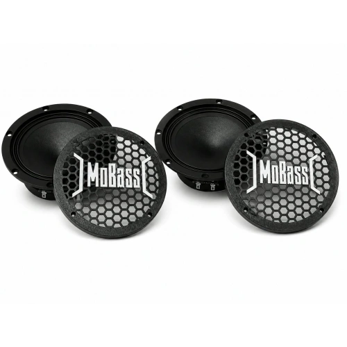 Mobass 16cm Hoparlör Kapağı - Mobass Logolu Kaliteli Plastik Midrange Hoparlör Kapak 16 cm - 2 Adet