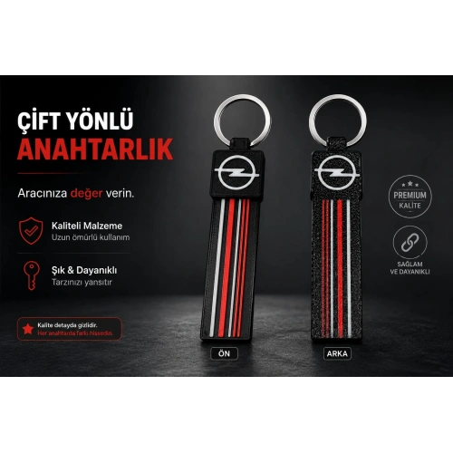 Opel Anahtarlık Çizgili , Opel Araç Anahtarlık - Opel Çift Yönlü Araba Anahtarlığı
