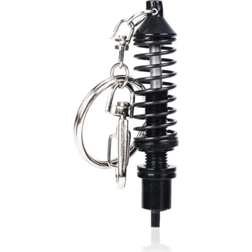 Oto Araba Anahtarlık Coilover Metal - Siyah Yaylı Coilover Şeklinde Araba Oto Anahtarlığı