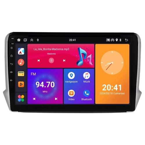 Peugeot 208 Teyp – Peugeot 208 ( 2013 - 2021 ) Oem Android Multimedya – Peugeot 208 Android Double Teyp