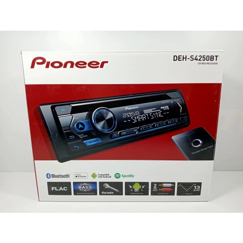 Pioneer Teyp – DEH-S4250BT – Çift Amfi Çıkışlı , Bluetooth , CD , USB , Aux ve Ekstra Bass