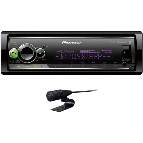 Pioneer Teyp – MVH-S520BT – 3 Amfi Çıkışlı , Bluetooth , USB , Aux ve Ekstra Bass