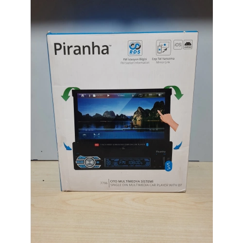 Piranha İndash Teyp - Kızaklı Ekranlı Teyp - Bluetooth, Usb, Aux