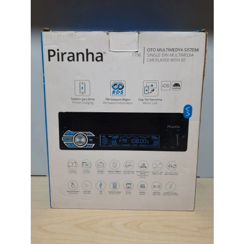 Piranha İndash Teyp - Kızaklı Ekranlı Teyp - Bluetooth, Usb, Aux