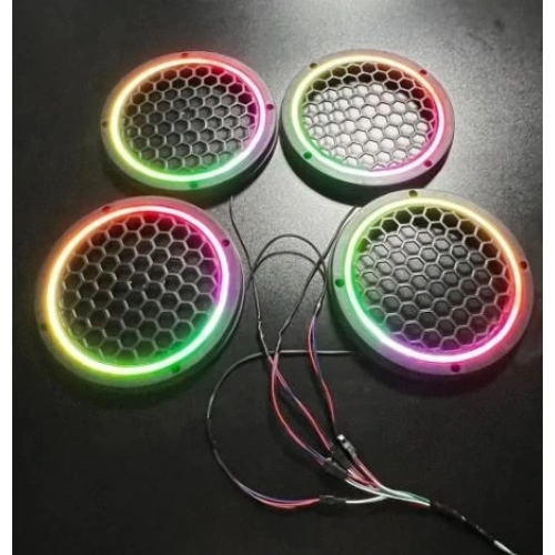 Pixel Ledli 20cm Hoparlör Kapağı – Animasyonlu Piksel RGB Neon Led 20cm Midrange Kapak – Animasyonlu Her Renk Yanan