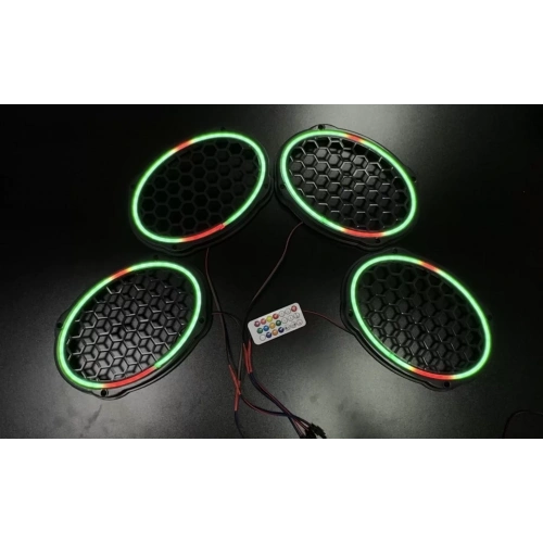 Pixel Ledli Oval Hoparlör Kapağı – Animasyonlu Piksel RGB Neon Led Oval Midrange Kapak – Animasyonlu Her Renk Yanan