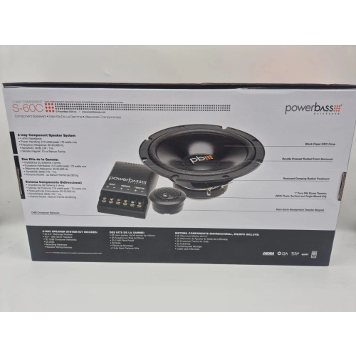 Powerbass 16cm Component Hoparlör - Powerbass S-60C 16cm Hoparlör + Tweeter + Crossover Komponent Hoparlör Seti
