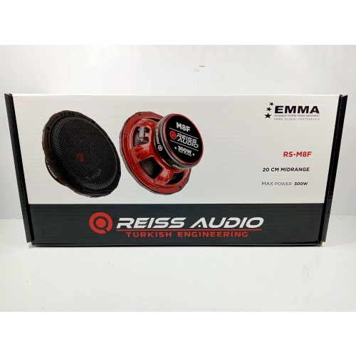 Reiss Midrange 20cm - 300w  Reiss RS-M8F 20cm Midrange Hoparlör - Reiss Sticker Hediyeli