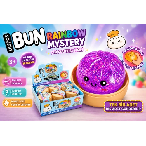 Simli Yumuşak Çin Mantısı Stres Topu (1 Adet) – Eğlenceli Squishy Oyuncak