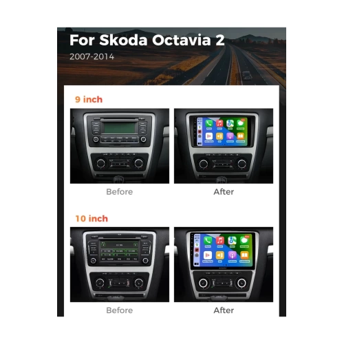 Skoca Octavia Teyp – Skoca Octavia 2007 - 2014 Oem Android Multimedya – Skoca Octavia Android Double Teyp