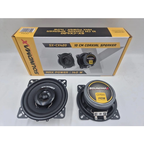 Soundmax 10cm Hoparlör - Soundmax SX-CX420 Torpido ve Kapı Hoparlörü - Soundmax 10cm Koaksiyel Hoparlör
