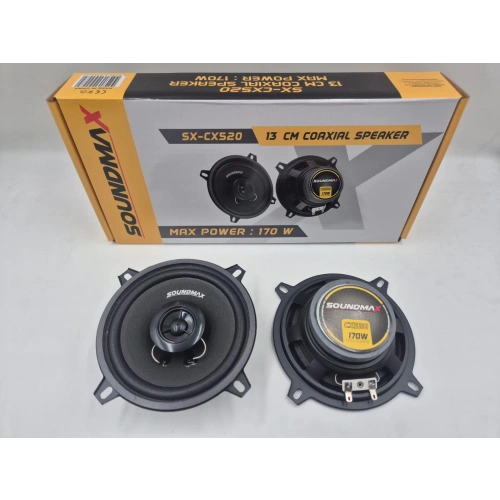 Soundmax 13cm Hoparlör - Soundmax SX-CX520 Torpido ve Kapı Hoparlörü - Soundmax 13cm Koaksiyel Hoparlör