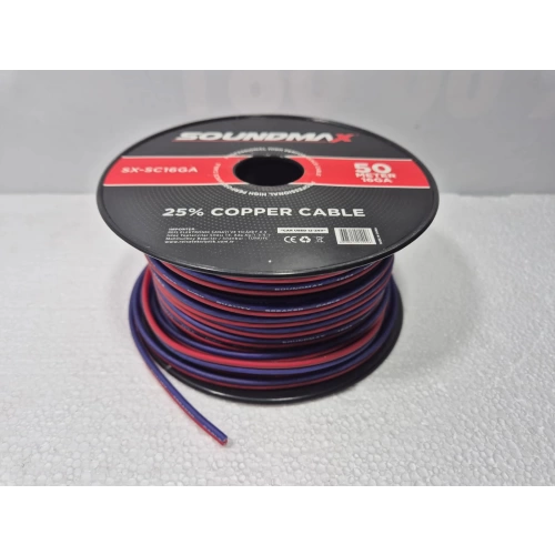 Soundmax 16ga Hoparlör Kablosu Amfi Uyumlu 5 Metre - Soundmax Kaliteli Hoparlör Ve Bass Kablosu - 5 Metre