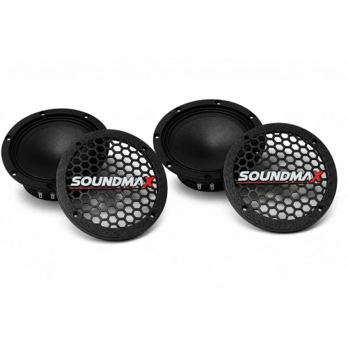 Soundmax 16cm Hoparlör Kapağı - Soundmax Logolu Kaliteli Plastik Midrange Hoparlör Kapak 16 cm - 2 Adet