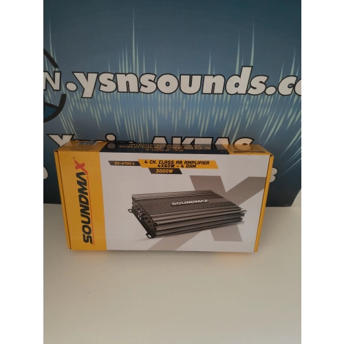 Soundmax Amfi - Soundmax Sx-2700.4 3000w 4 Kanal Profesyonel Oto Anfi