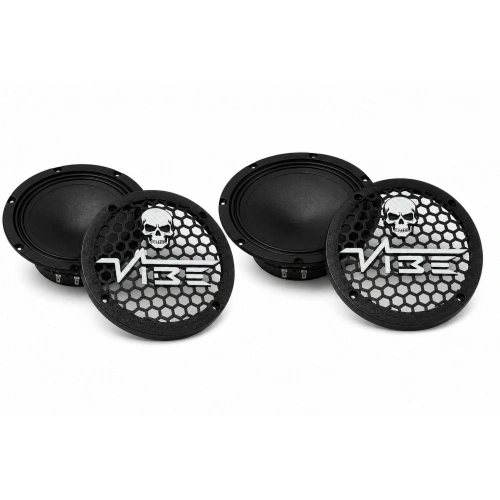 VİBE Black Death 20cm Hoparlör Kapağı - VİBE Logolu Kaliteli Plastik Midrange Hoparlör Kapak 20 cm - 2 Adet