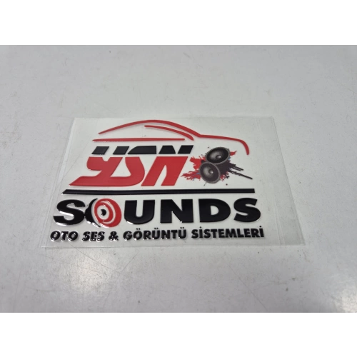 Ysn Sounds Sticker - Ysn Sounds Araba Camı Sticker - 11cm x 8cm - Ysn Sounds Arma Sticker