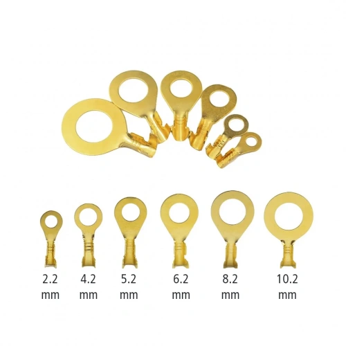 Yuvarlak Kablo Pabuç - 4 Adet - Ince Topraklama Pabucu - 4.2mm Küçük Yuvarlak Amfi Hoparlör Terminali - 4 Adet