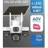 İnox Solar Güvenlik Kamerası - İnox X14 4G e-SİM Destekli 2 + 2 + 2 + 2 MP Güneş Enerjili Güvenlik Kamerası