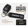 İsimli Honda Anahtarlık , Kişiye Özel - Hediyelik İsimli Araç Logolu Anahtarlık - İsimli Honda Araba Anahtarlığı